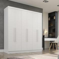 Imagem de Guarda-roupa 6 Portas 2 Gavetas Recife Branco