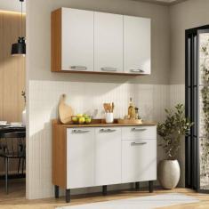 Imagem de Armário de Cozinha Compacta Vegas 120cm Off White Itatiaia