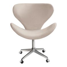 Imagem de Poltrona Decorativa Isis Swan Cadeira Giratória com Rodinhas Escritório Home Office