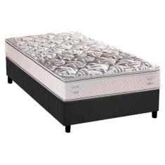 Imagem de Cama Box Solteiro: Colchão Espuma Herval ErgoPlus/EP Anatômico + Base CRC Suede Gray(88x188)