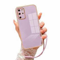 Imagem de Capa para S20 Plus, capa para Galaxy S20 Plus de 6,7 polegadas, galvanizada, luxuosa, estética, moderna, bonita, para câmera completa, proteção TPU macia à prova de choque para Samsung S20 Plus