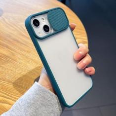 Imagem de Capa de proteção de câmera para iPhone 14 13 12 11 Pro Max X XR XS 7 8 Plus SE 2 Candy Soft Matte Bumper Slide Lens Capa transparente, verde escuro, para iPhone 13 Pro