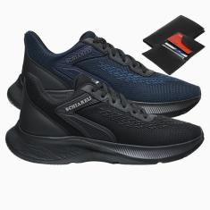 Imagem de Kit 2 Tênis Masculino Esporte Academia Corrida Cadarço Treino Dia a Dia + Carteira-Masculino