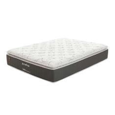 Imagem de Colchão Casal Safira Plush Mola Ensacada (34x138x188) Branco e Cinza