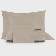 Imagem de Jogo de Cama Queen Altenburg 4 peças Cetim de Tencel Marrom