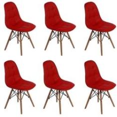 Imagem de Conjunto 6 Cadeiras Eames DSW Botonê - 