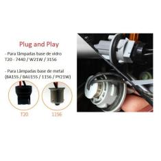 Imagem de Led Drl Pisca 12V 66 Leds Universal Soquete T20 7440 Wy21W