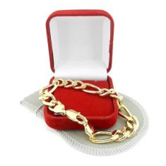 Imagem de Pulseira Masculina 20cm 1cm Largura Folheada Ouro PL130