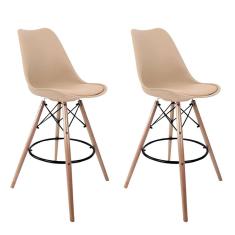 Imagem de Conjunto Com 2 Banquetas Saar Bege