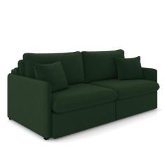 Imagem de Sofá Retrátil Reclinável 2 Lugares 154cm Maili Veludo Verde K01 - D`Rossi