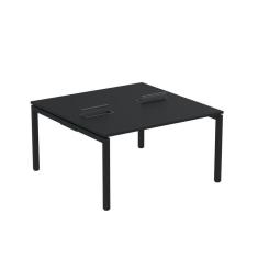 Imagem de Mesa Plataforma Dupla com Pé de Aço para Coworking 140X140/2P PDC14/14/2P Preto