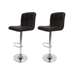 Imagem de Kit 2 Banquetas Gomos Giratórias Marrom