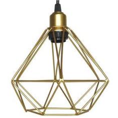 Imagem de Kit 4 Luminárias Lustre Pendente Aramado Diamante Luxo Pequeno Teto Retrô Agp Ilumini