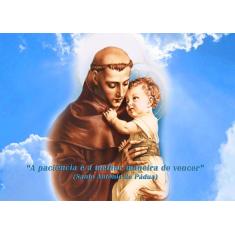 Imagem de Quadro Decorativo Religioso Santo Antônio De Pádua 40X60cm