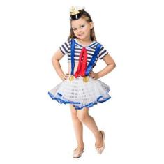 Imagem de Fantasia De Marinheira Infantil Com Chapéu Tutu E Shorts - Fantasias C