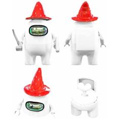 Imagem de Boneco Blocos De Montar Among Of Us Skin Impostor Branco
