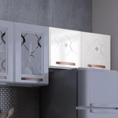 Imagem de Armário de Cozinha Aéreo Duplo em Aço 2 Portas Mirage New Telasul Branco