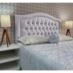 Imagem de Cabeceira Cama Queen Capitonê Sophia Provençal Corano Branco 120 rbl