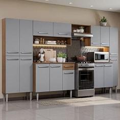 Imagem de Armário de Cozinha Completa 325cm Cinza/rustic Emilly Joy Madesa 01