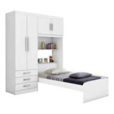Imagem de It 3X1 Guarda Roupa Roupeiro De Solteiro + Cama Acoplada + Cabeceira C