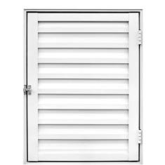 Imagem de Portinhola Porta Alçapão/Abrigo Trava Alumínio Branco 60X80x6