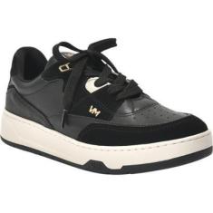 Imagem de Tênis Casual Detalhe Metalizado Tendência Moda 137-006 Via Marte Preto-Feminino