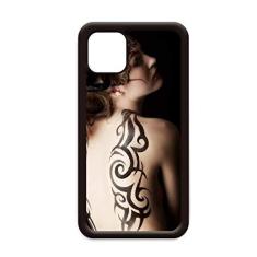 Imagem de Tatuagem Brunette Beauty Pintura Corporal Menina para iPhone 12 Pro Max Capa para Apple Mini Mobile Case
