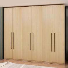 Imagem de Guarda-Roupa Casal Infinity 6 Portas 3 Gavetas Nero Savana - Genialfle