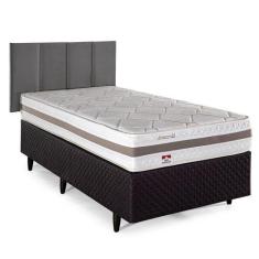 Imagem de Cama Box Com Cabeceira Solteiro Herval Amsterdã, Molas Ensacadas, 61X8