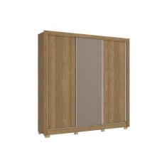 Imagem de Guarda Roupa 3 Portas de Correr e 2 Gavetas c/ Pés CB03M570 Flex Nogueira/Nogueira ou Fendi - Kappesberg