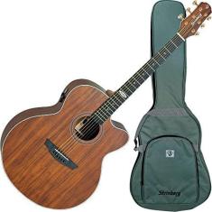 Imagem de Violão Aço Strinberg Semi Jumbo Sj300c Plus Com Bag Deluxe