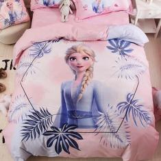 Imagem de Jogo De Cama Solteiro King Infantil Frozen Rosa 4 Pç - Casa Da Fama