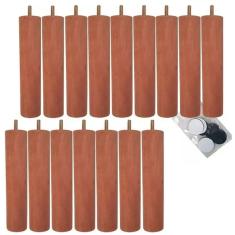 Imagem de  Kit 16 Pés Para Cama Box Casal Pés De Madeira 20Cm Pé Palito Dimader