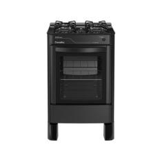 Imagem de Fogão 4 Bocas Esmaltec Preto Mesa de Vidro Agata Glass 4090, Preto, Bi
