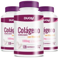 Imagem de Combo 3 colágeno hidrolisado vitamina C 360 cpr total - duom
