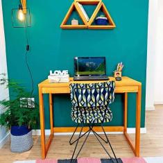 Imagem de Mesa Para Escritório De Madeira Pinus Linea Carvalho