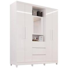 Imagem de Guarda Roupa Capelinha Master Solteiro Com Espelho 5 Portas 3 Gavetas