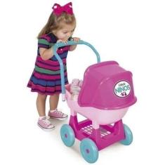 Imagem de Carrinho De Boneca Ninos Caroninha Rosa Reforçado Inmetro