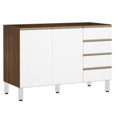 Imagem de Balcão De Pia Sem Tamp 120cm Jade Com Branco