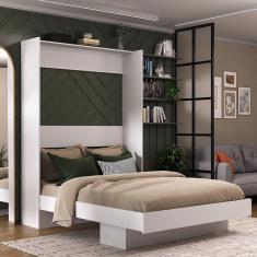 Imagem de Cama Articulada Casal com Estante 8302 Foscarini Branco