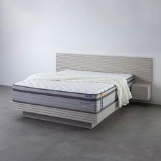Imagem de Colchão Queen CabeCasa MadeiraMadeira Molas Ensacadas Luna Comfort 158x198x32 Cinza/Branco
