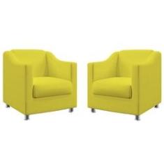 Imagem de Kit 2 Poltronas Decorativa Tilla Suede  Aradecor