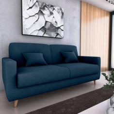 Imagem de Sofá Cama Emilia Veludo Azul E433 - Matrix