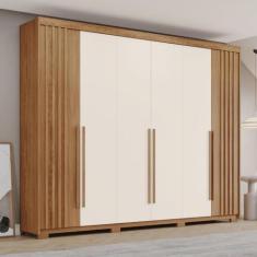 Imagem de Guarda-roupa Casal 6 Portas 4 Gavetas Norton Nature/off White