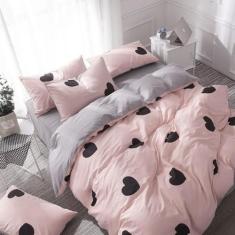 Imagem de Jogo De Cama Love Rosé Solteiro 6 Peças Edredom 180X240 - Casa Da Fama