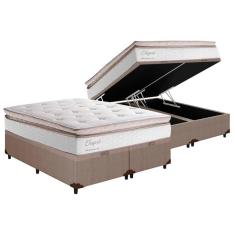 Imagem de Cama Box Baú King: Colchão Molas Ensacadas Herval Masterpocket Elegant + Base Clean(193X203)