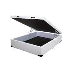 Imagem de Cama Box Baú Casal HomeQueen Corino Branco 49x138x188