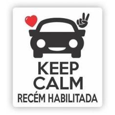 Imagem de Ímã De Carro Keep Calm Recém Habilitada Aplique E Retire