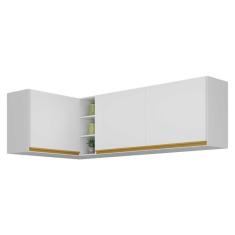 Imagem de Kit Armário de Cozinha Aéreo Canto 90cm e Aéreo 120cm Veneza Multimóveis MP2148