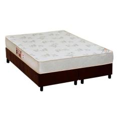 Imagem de Cama Box King: Colchão Espuma Castor D33 Sleep Max Relax + Base CRC Suede Brown(193x203)